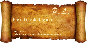Paulicsek Laura névjegykártya